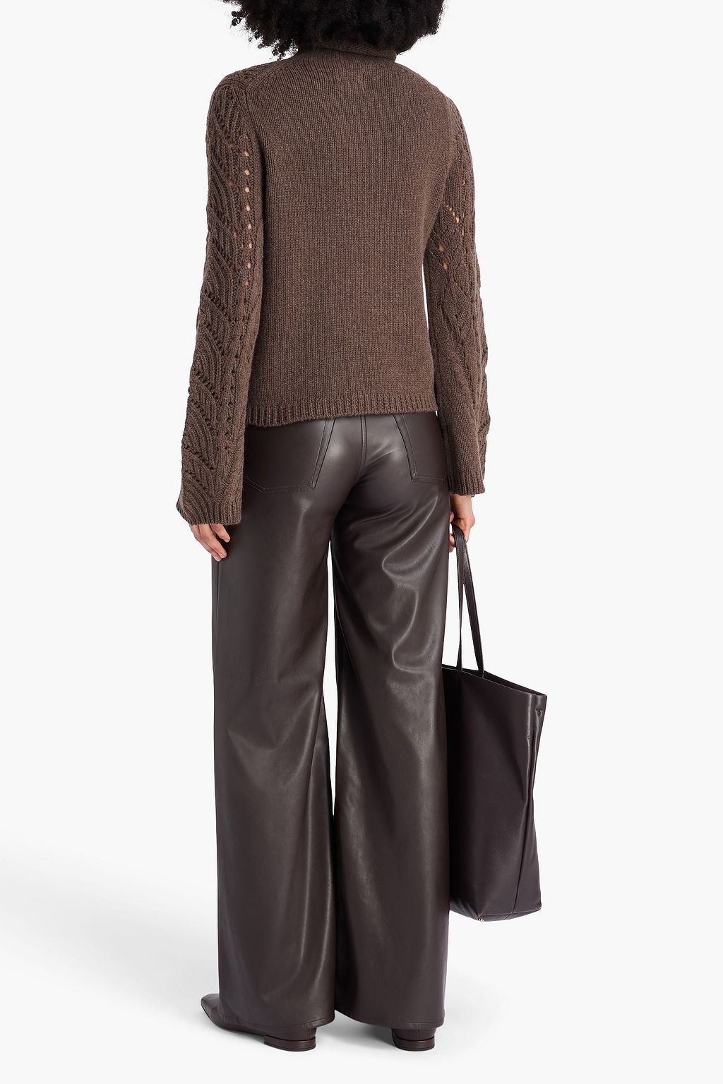 LOULOU STUDIO Gustavia pointelle-knit wool and cashmere-blend turtleneck sweater