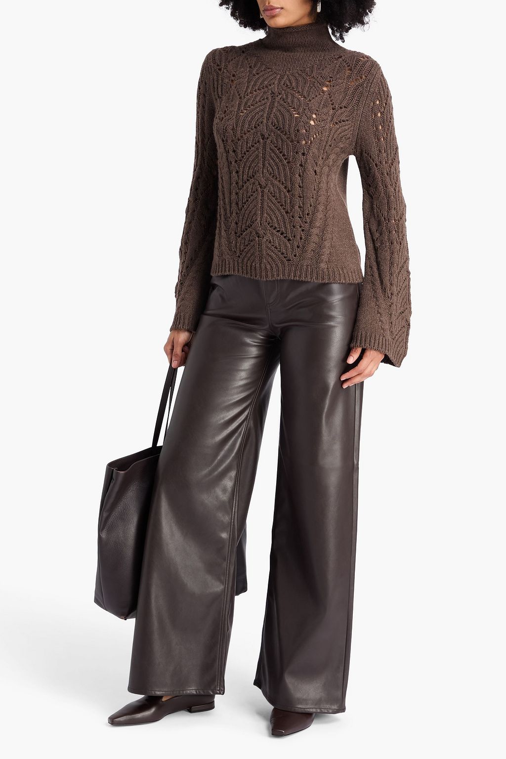 LOULOU STUDIO Gustavia pointelle-knit wool and cashmere-blend turtleneck sweater