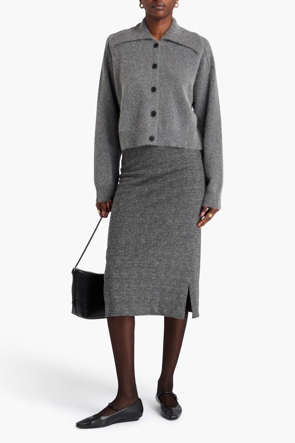 LOULOU STUDIO Cardigan aus einer gebürsteten Wollmischung