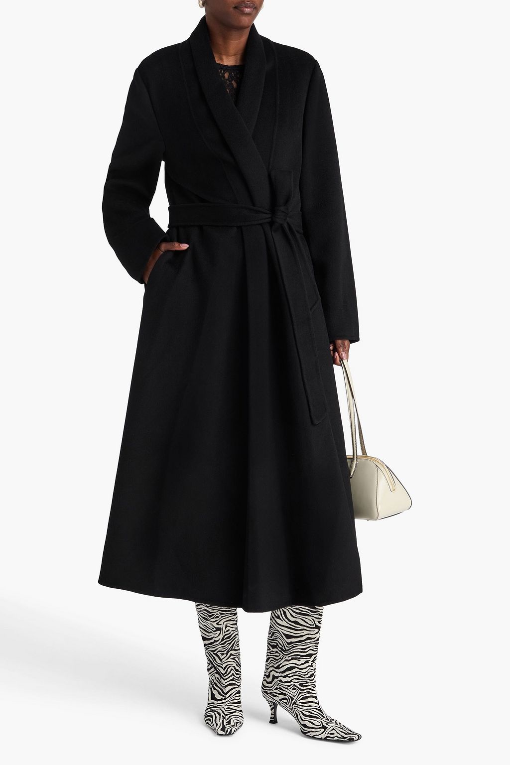 DIANE VON FURSTENBERG Bubba belted wool-blend felt coat