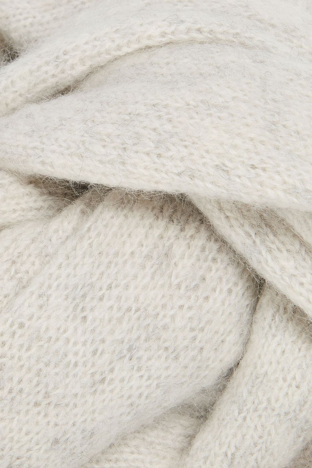 BRUNELLO CUCINELLI 비즈 장식 울 모헤어 혼방 스카프