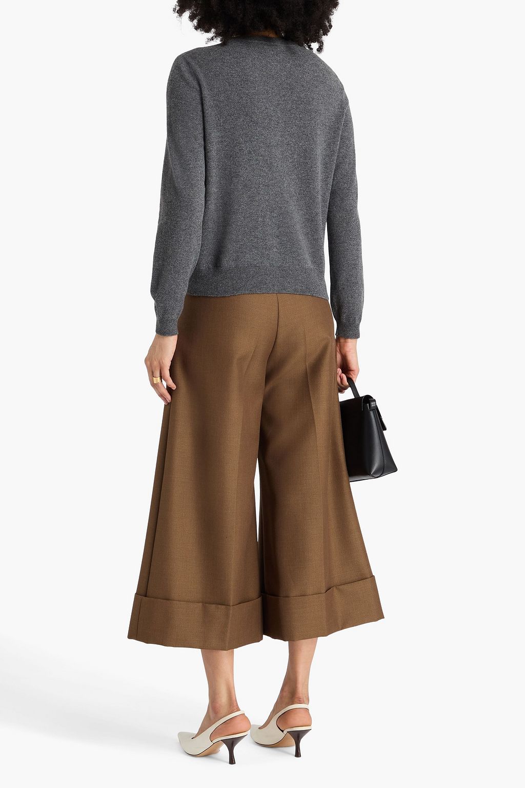 BRUNELLO CUCINELLI メランジウール&カシミヤ&シルク混 カーディガン