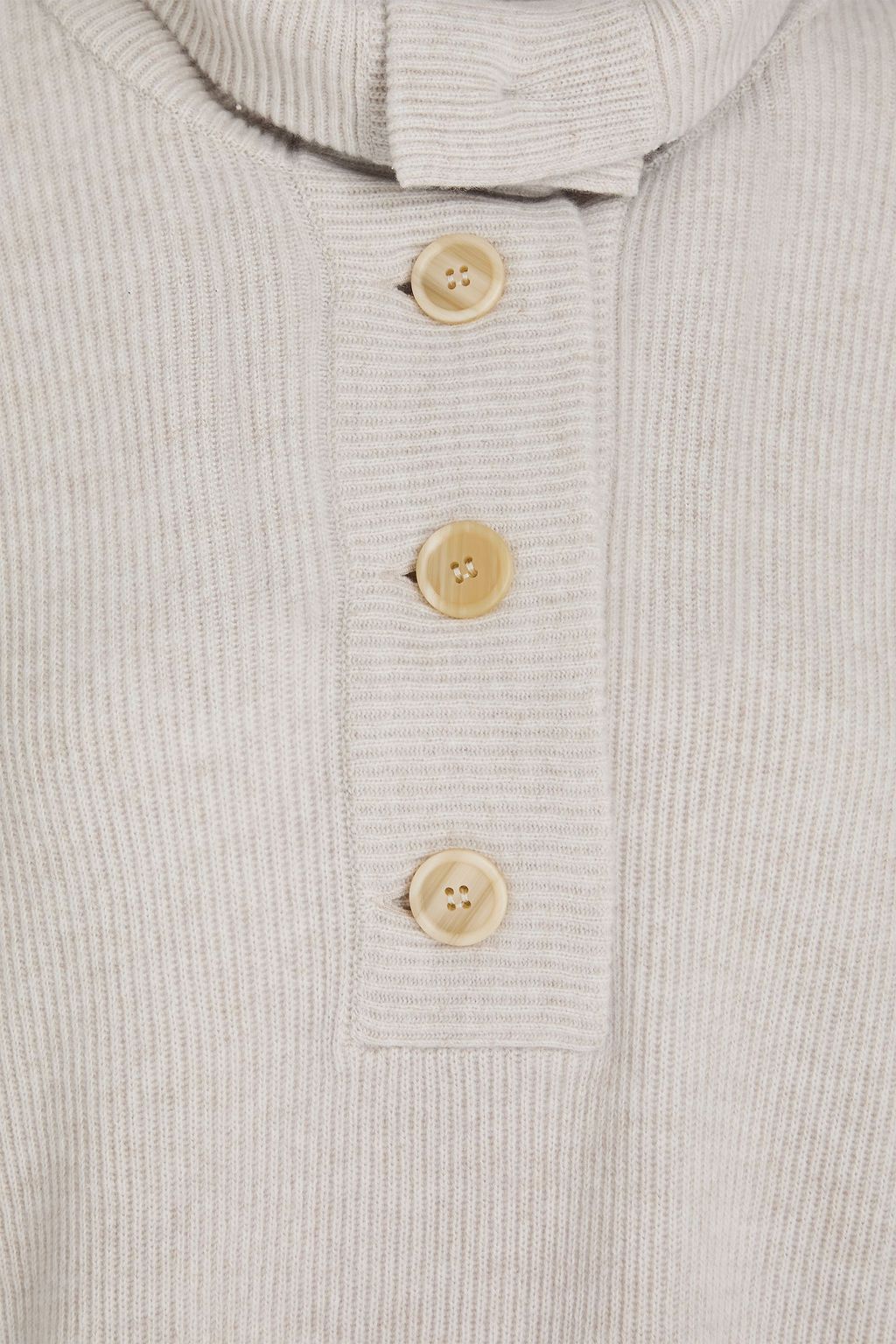 BRUNELLO CUCINELLI リブ編みカシミヤ タートルネックセーター ビーズ付き