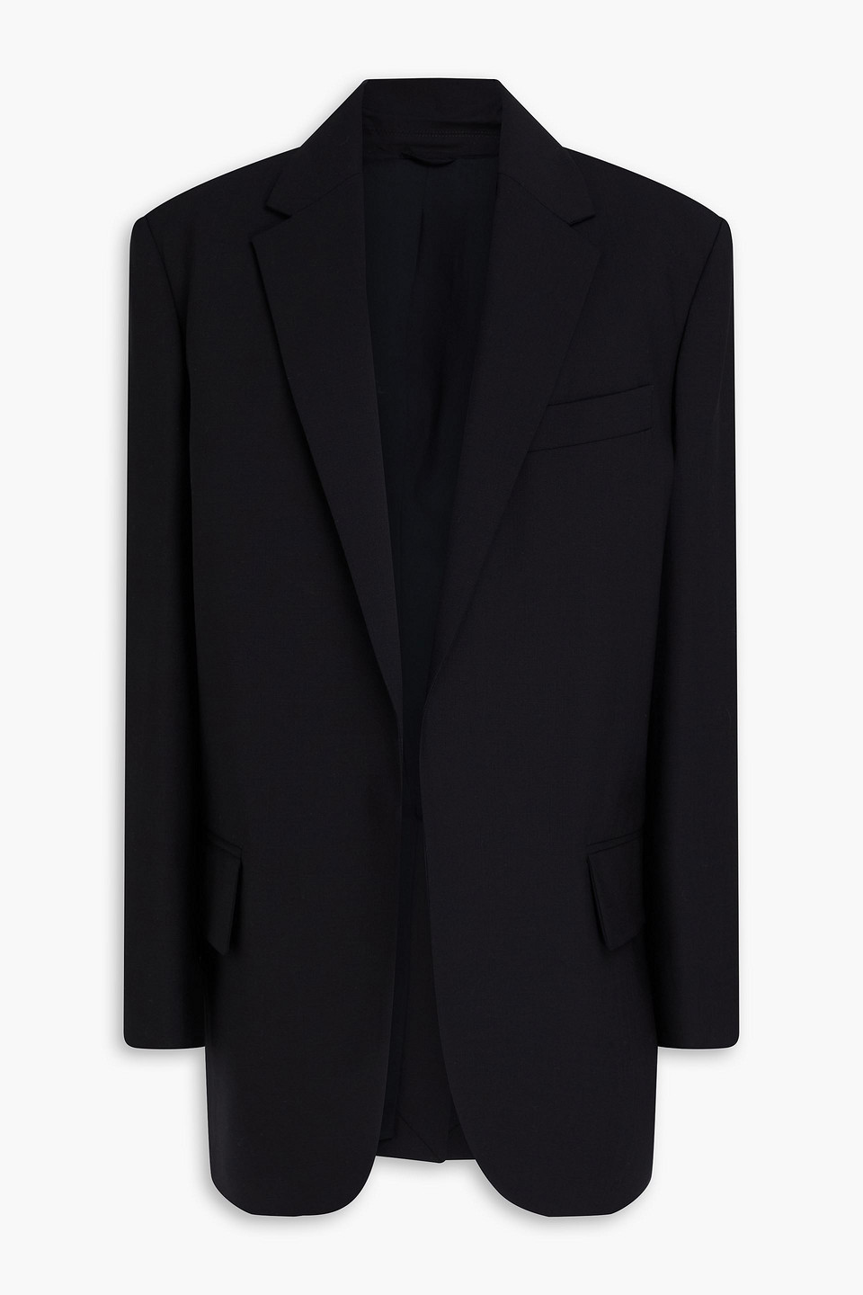 Wool-blend crepe blazer