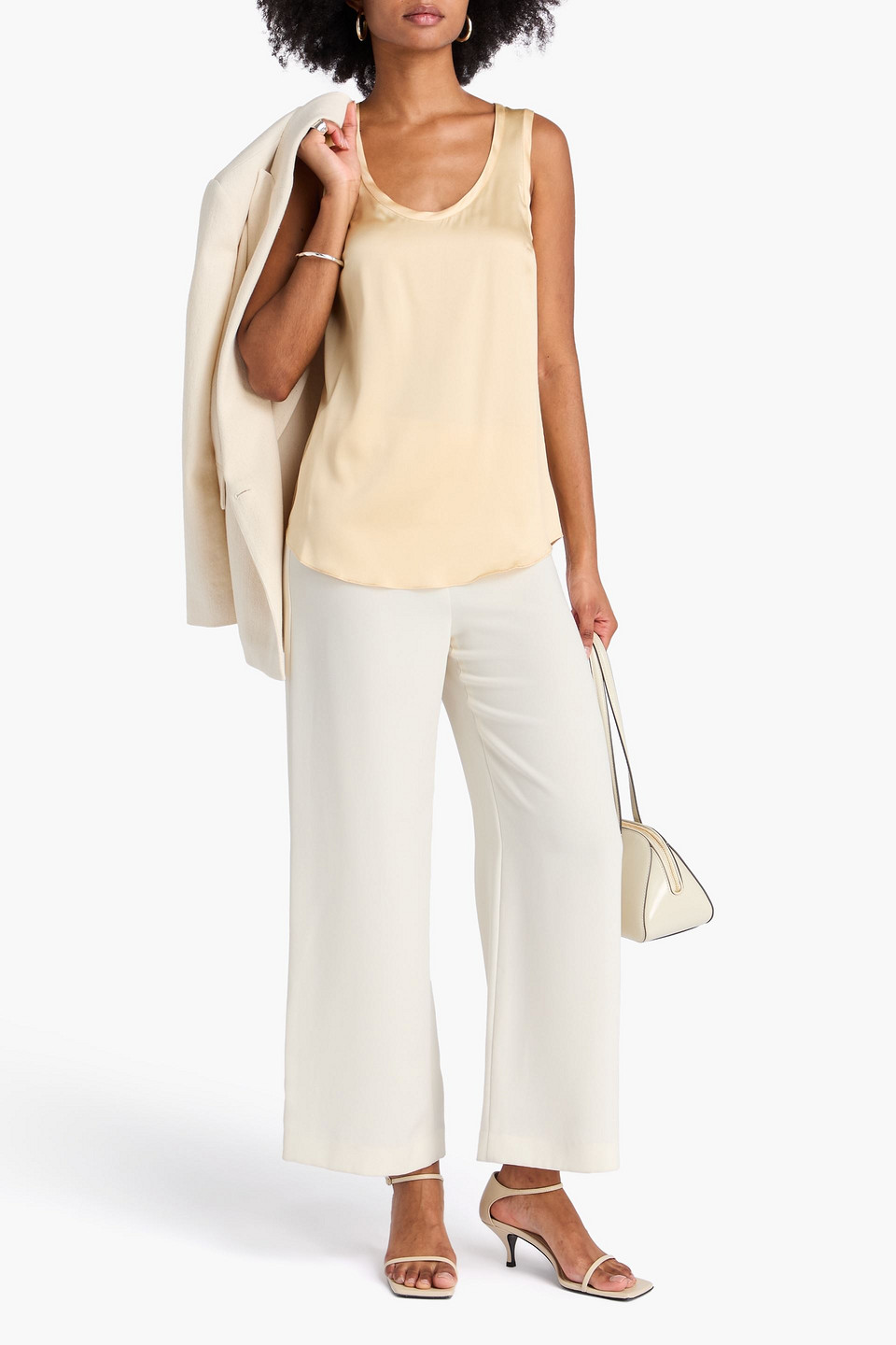 Brunello Cucinelli Oberteil Aus Satin Aus Einer Seidenmischung In Neutral