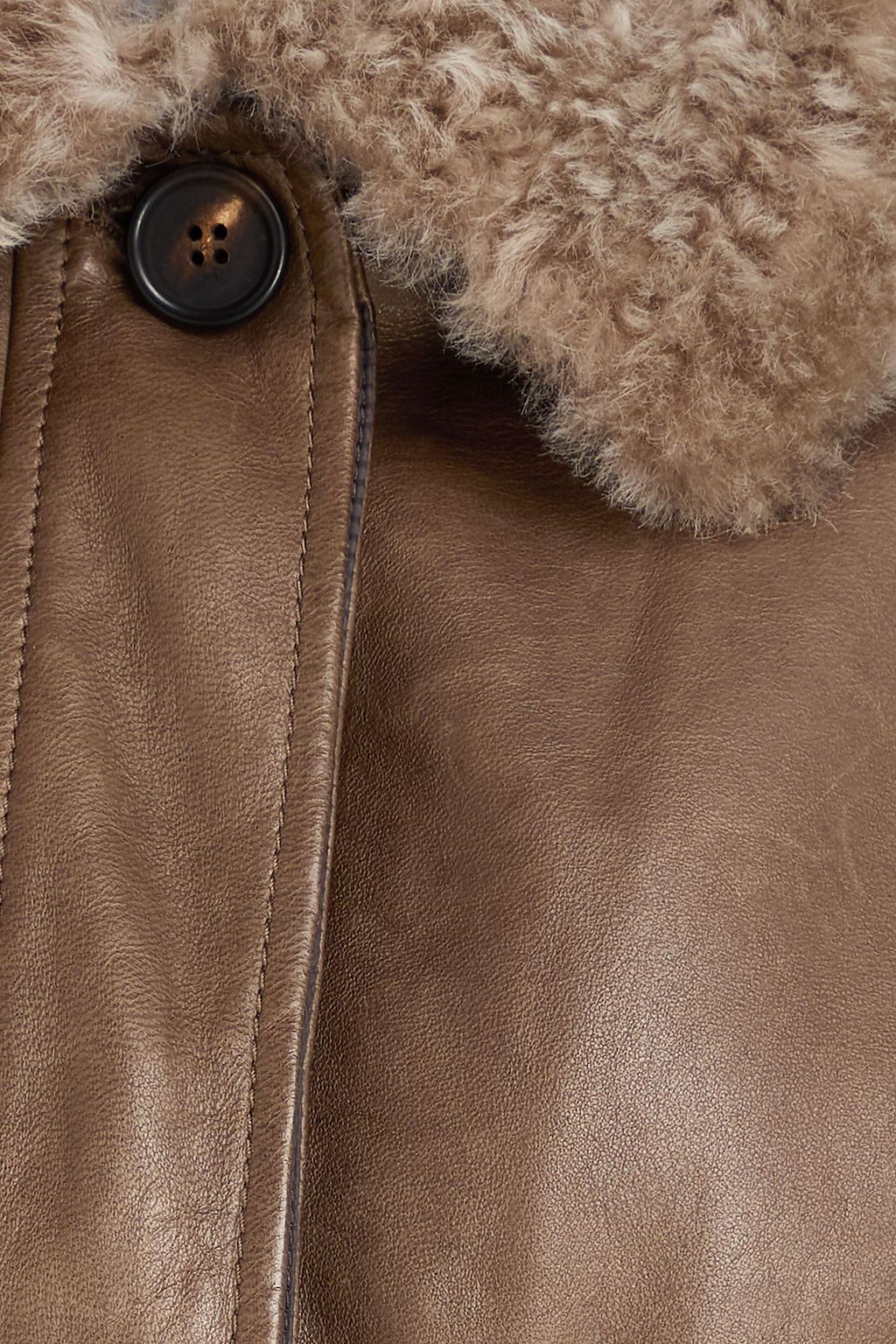 BRUNELLO CUCINELLI Bead-embellished leather jacket