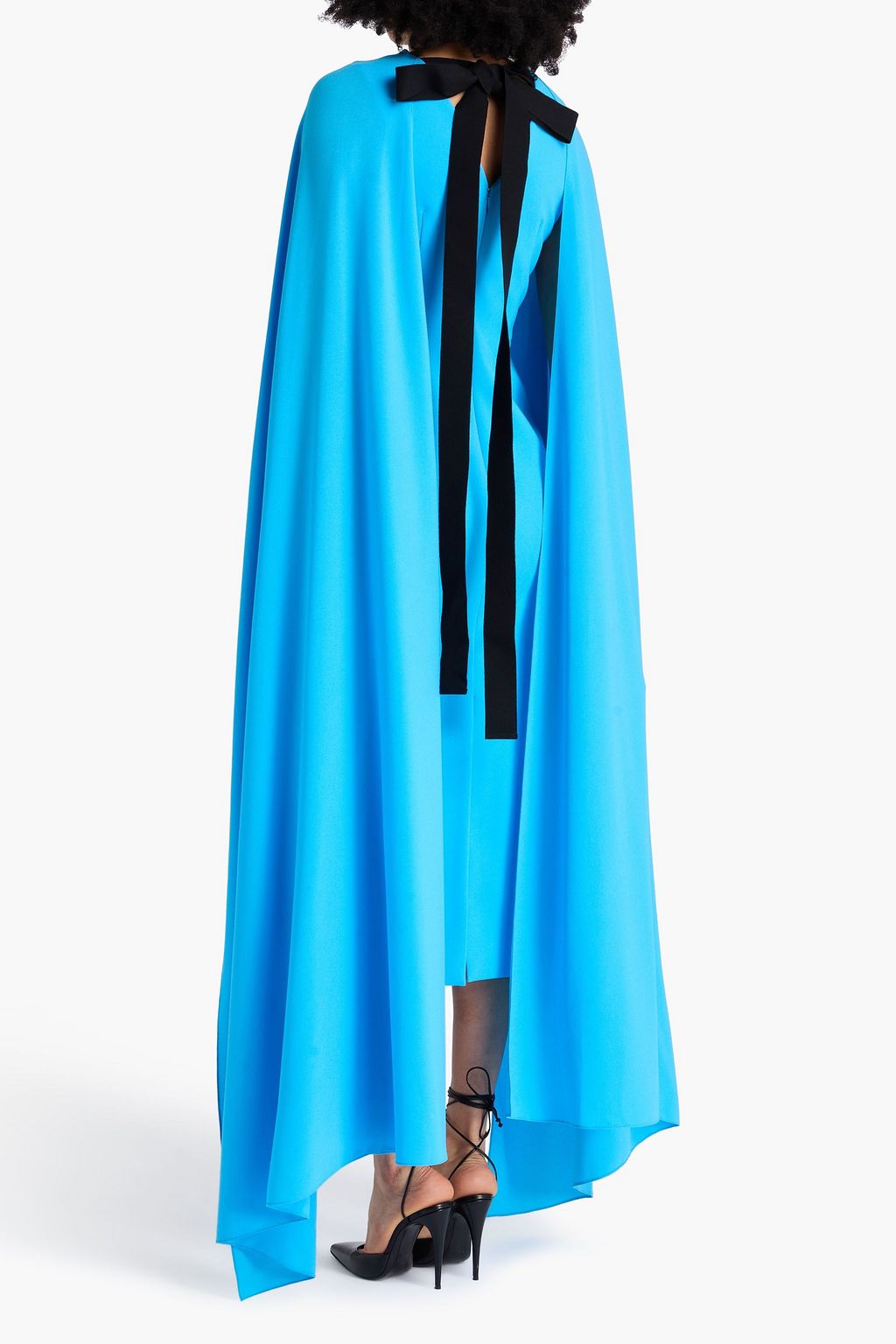ROKSANDA クレープ ロングドレス ケープ風