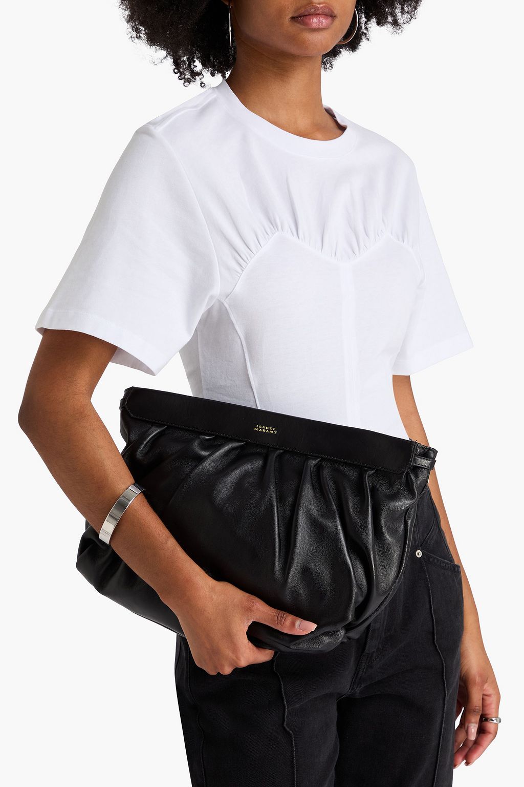 ISABEL MARANT Luz leather pouch