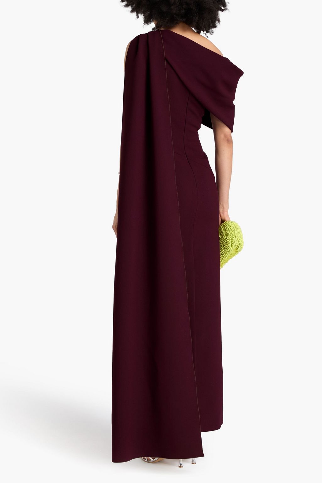 ROKSANDA クレープ ロングドレス ドレープ入り バイカラー