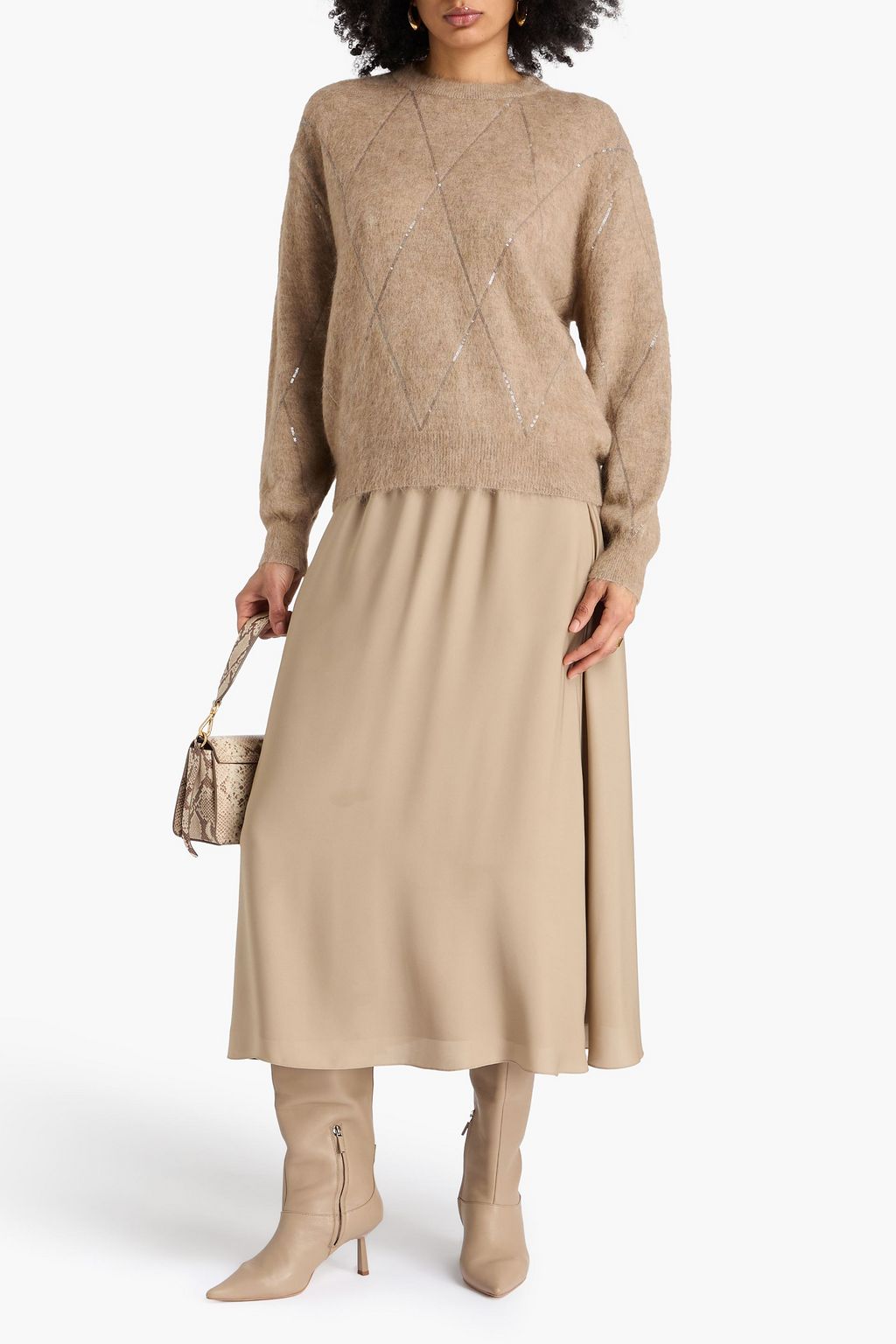 BRUNELLO CUCINELLI Sequin-embellished knitted sweater