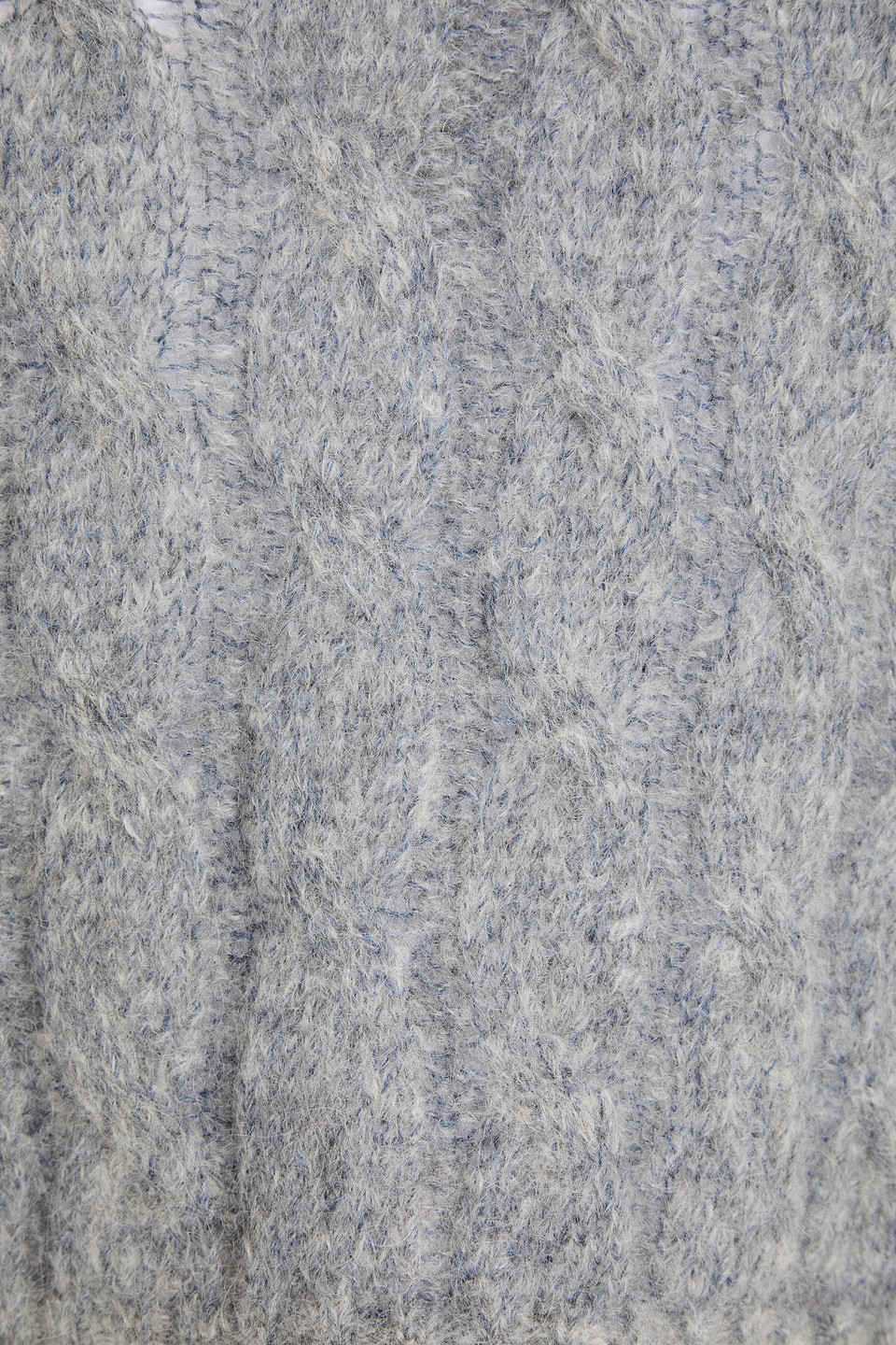 Brunello Cucinelli Bead-embellished Wool And Mohair-blend Turtleneck Sweater In Gray