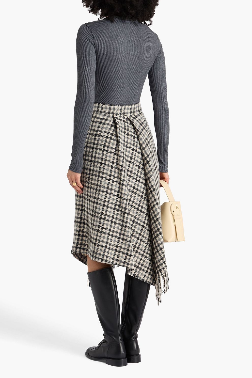 BRUNELLO CUCINELLI Bead-embellished ribbed cotton-blend sweater