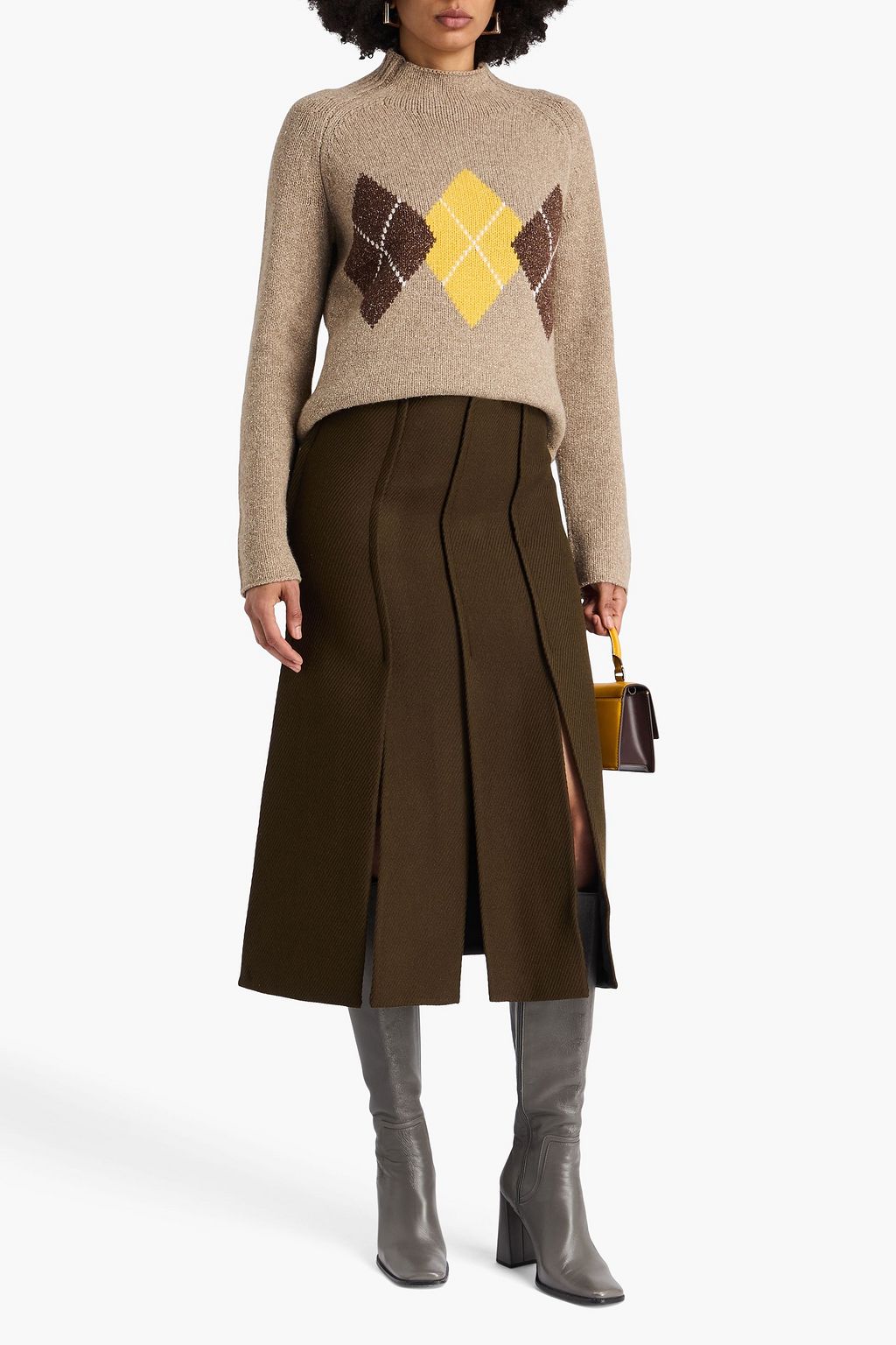 PROENZA SCHOULER Diane pleated twill midi skirt