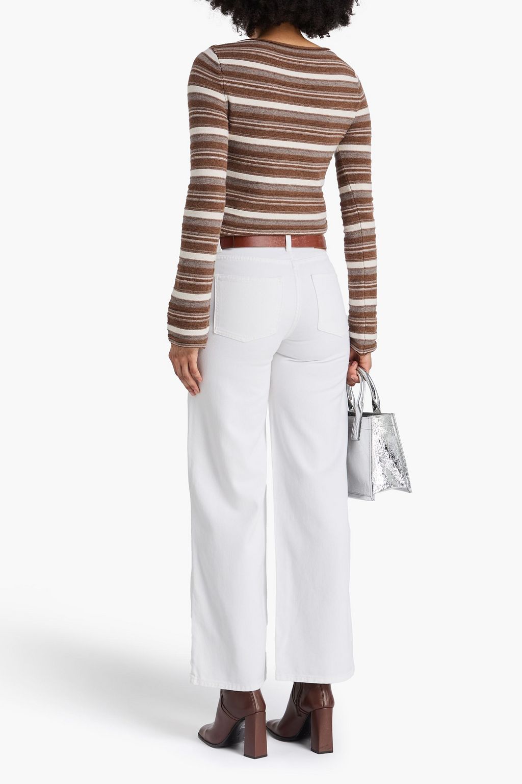CLAUDIE PIERLOT ハイライズ ワイドレッグジーンズ