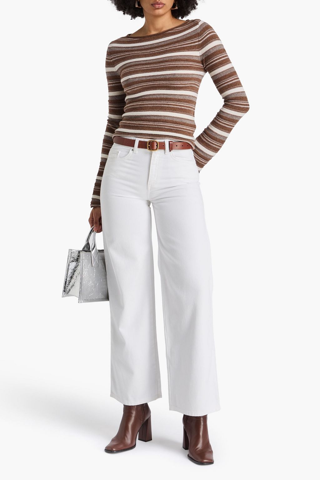 CLAUDIE PIERLOT ハイライズ ワイドレッグジーンズ