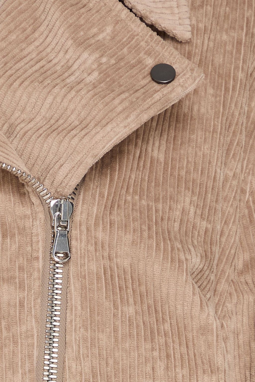 BRUNELLO CUCINELLI コットン混コーデュロイ ライダースジャケット ビーズ付き