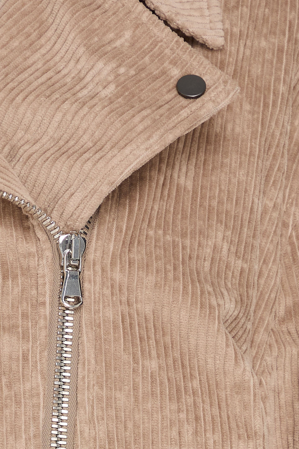 Brunello Cucinelli Bead-embellished Cotton-blend Corduroy Biker Jacket In Neutral