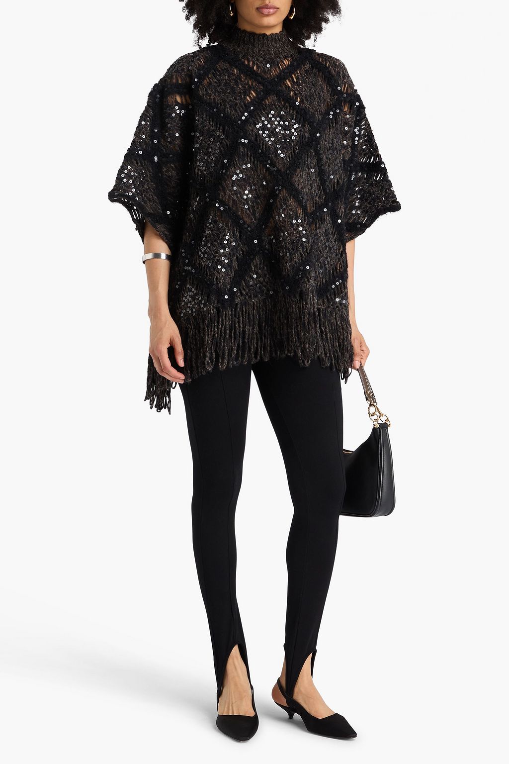 BRUNELLO CUCINELLI Sequin-embellished wool-blend turtleneck sweater