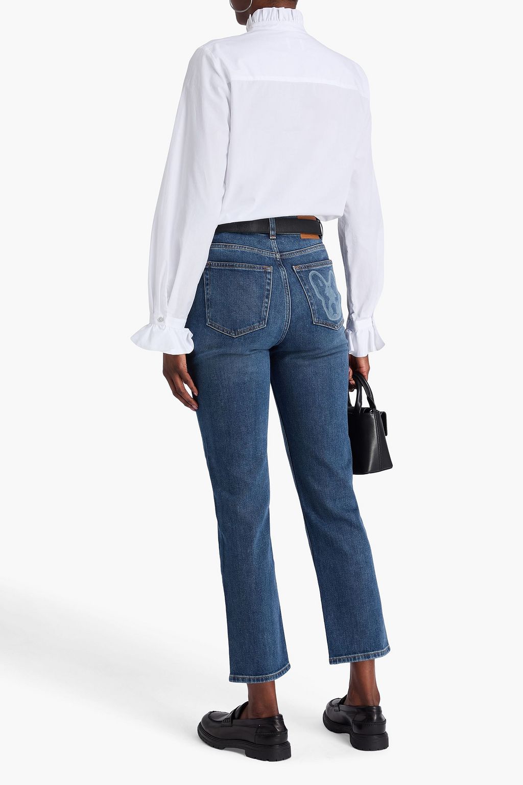 CLAUDIE PIERLOT ハイライズ ストレートレッグジーンズ
