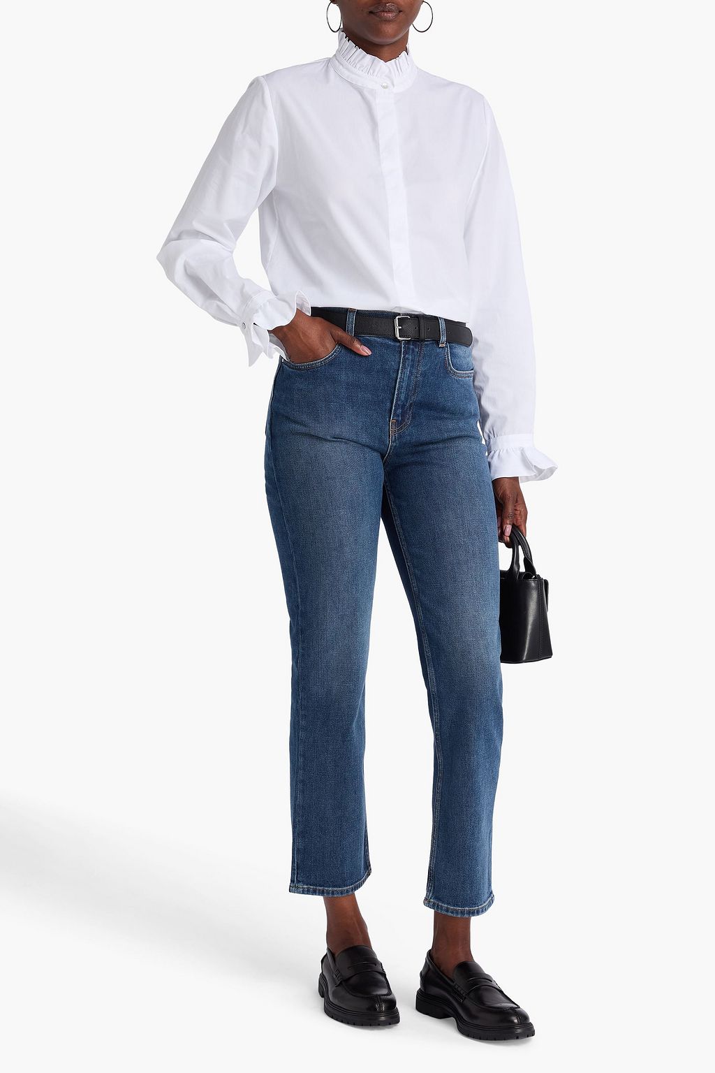 CLAUDIE PIERLOT ハイライズ ストレートレッグジーンズ