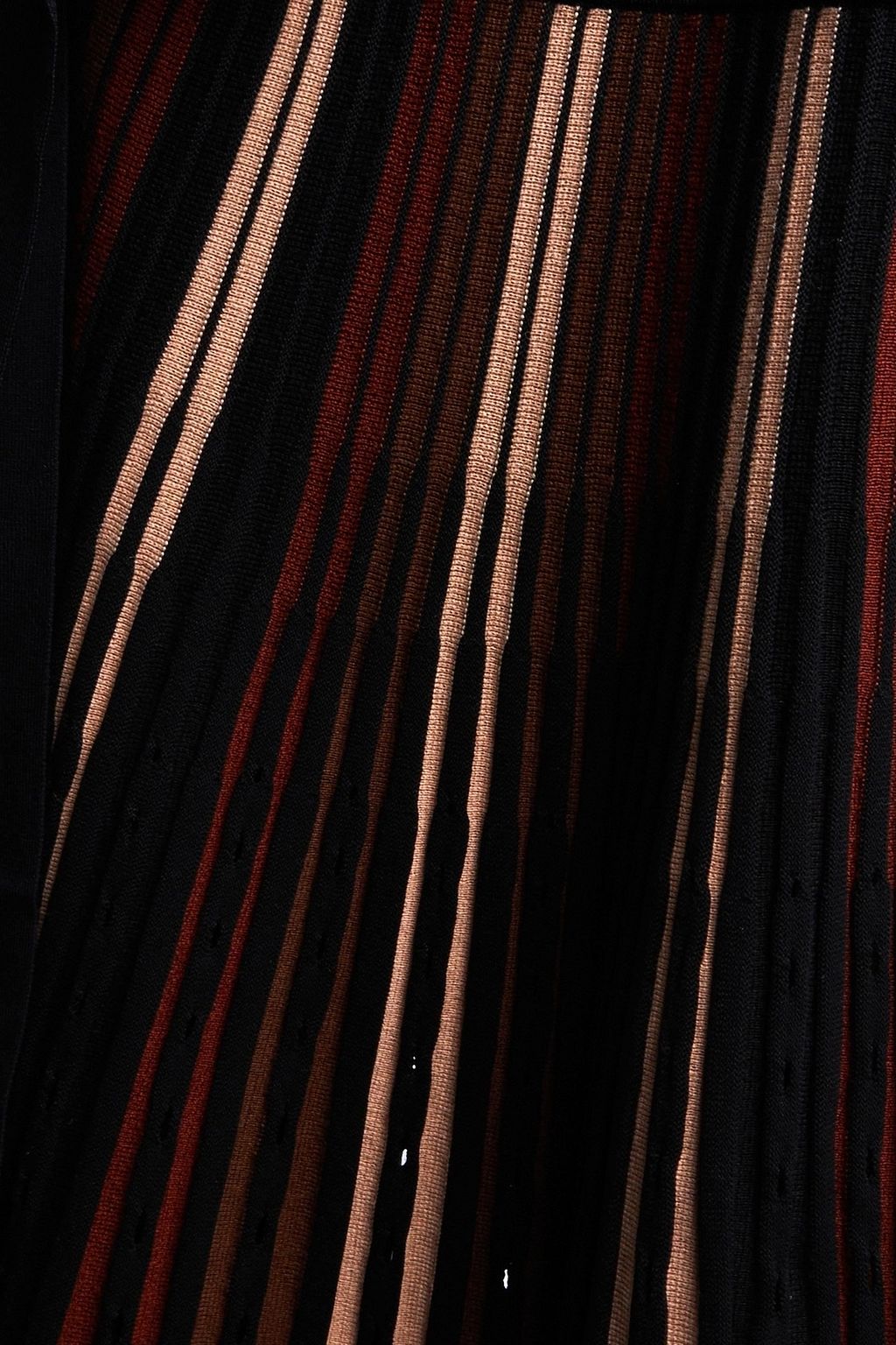 DIANE VON FURSTENBERG Ollie wrap-effect striped ribbed and jacquard-knit midi dress