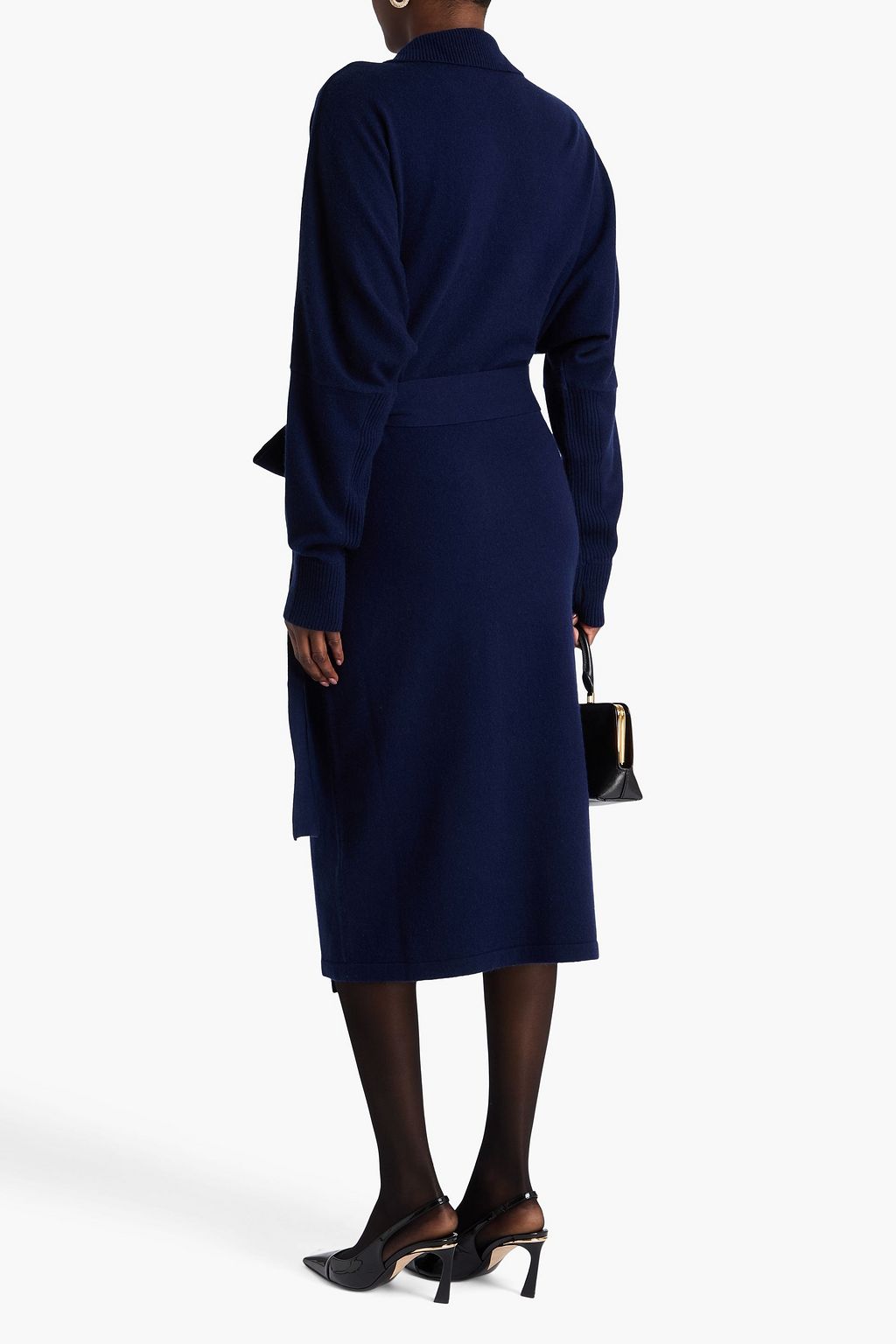 DIANE VON FURSTENBERG Mac wrap-effect wool and cashmere-blend midi dress