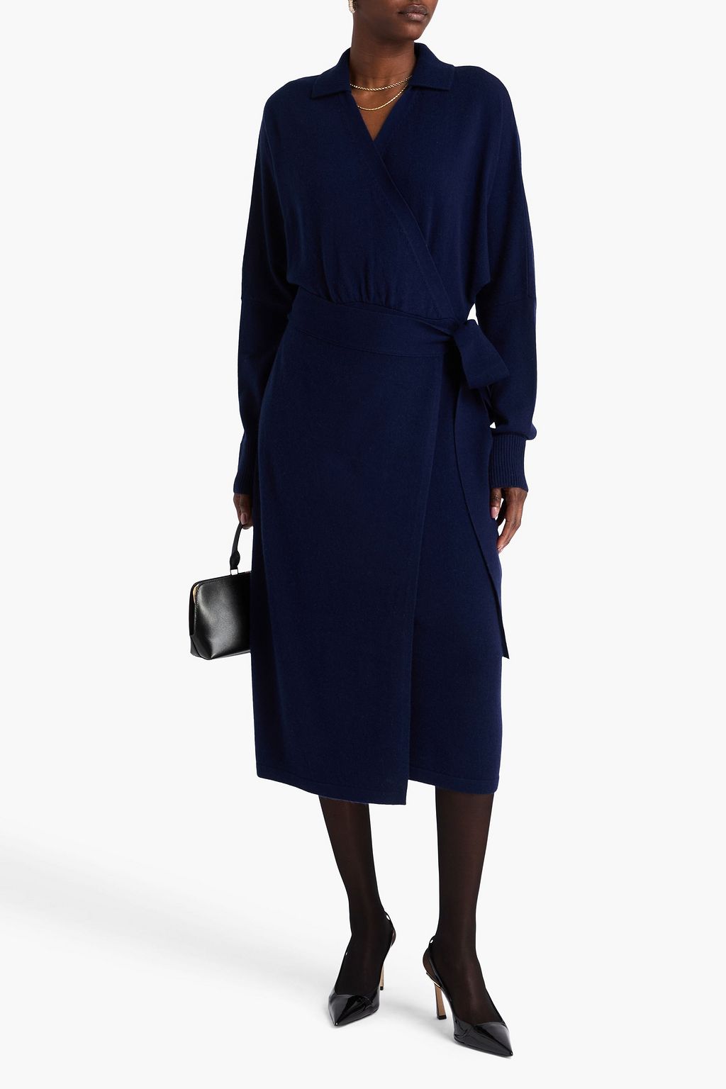 DIANE VON FURSTENBERG Mac wrap-effect wool and cashmere-blend midi dress