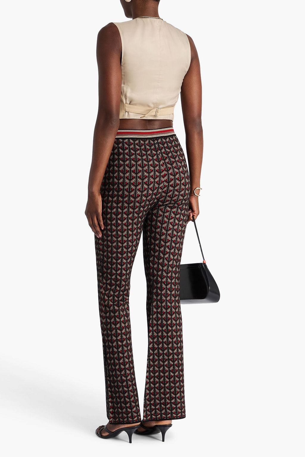 DIANE VON FURSTENBERG Ashdon jacquard-knit flared pants