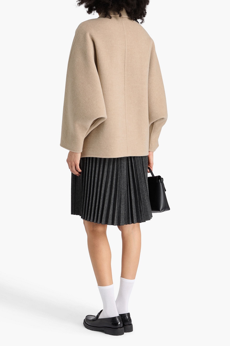 Brunello Cucinelli Double-breasted Wool And Cashmere-blend Felt Coat In Neutral