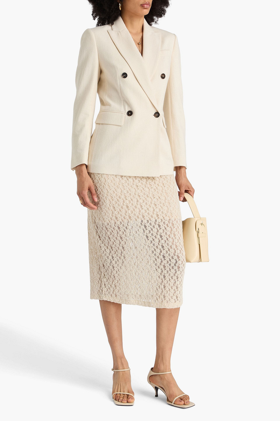 Brunello Cucinelli Doppelreihiger Blazer Aus Drillich Aus Einer Baumwoll-wollmischung