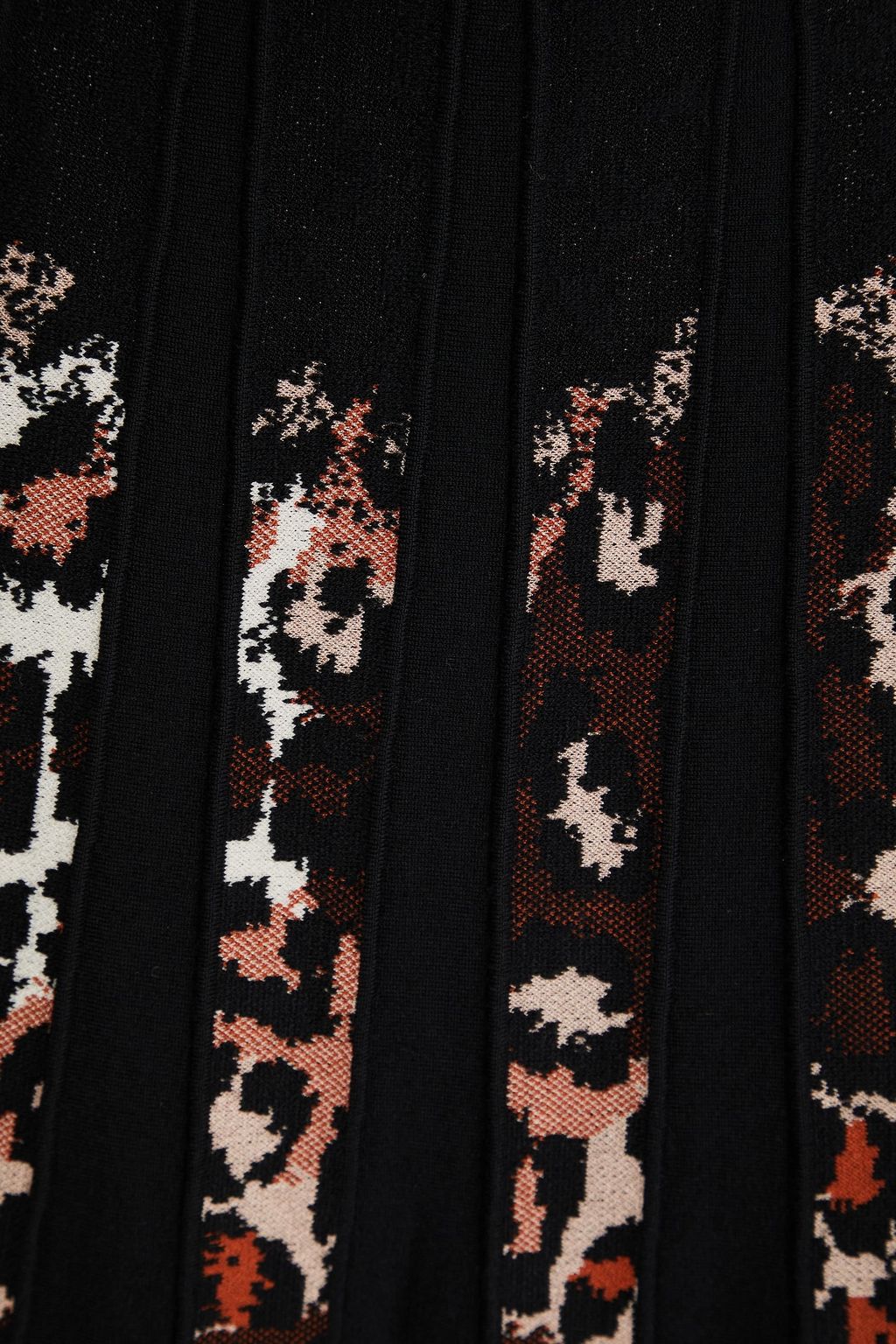 DIANE VON FURSTENBERG Rock „Hutch“ aus Jacquard mit Leopardenmuster und Falten