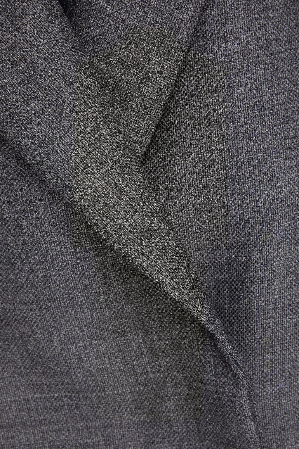 BRUNELLO CUCINELLI Bead-embellished grain de poudre wool coat