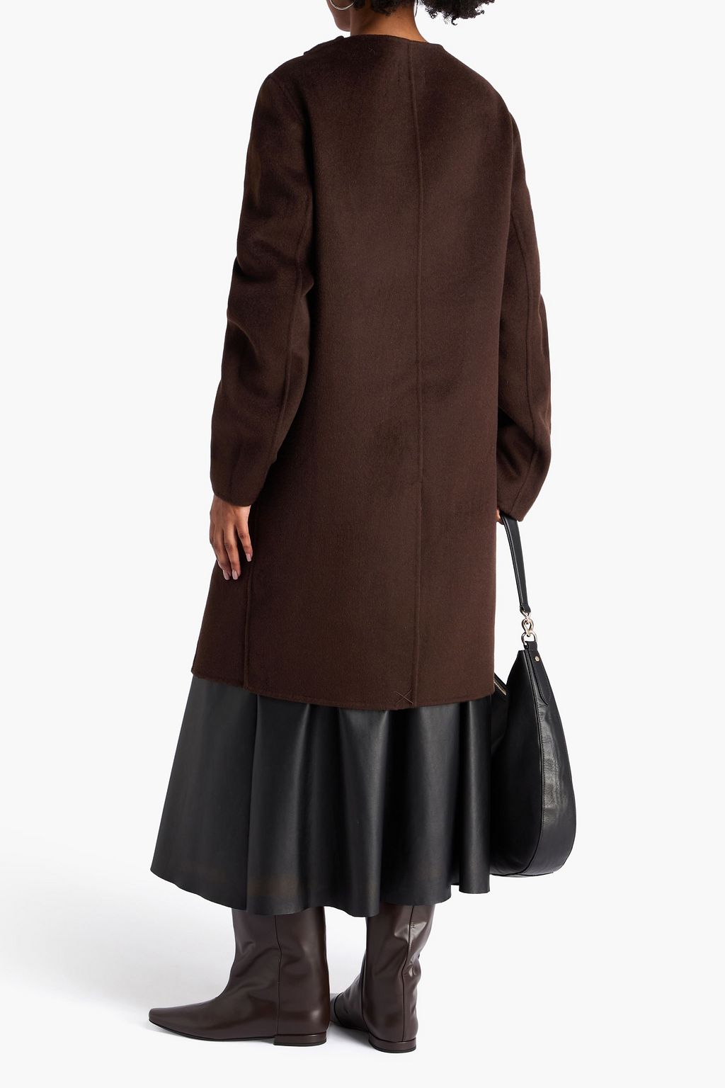 LOULOU STUDIO Fedra double-breasted brushed wool and cashmere-blend felt coat