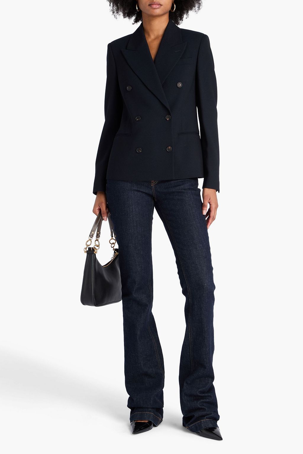 BRUNELLO CUCINELLI بليزر من الصوف المزخرف مع أزرار مزدوجة مزين بالخرز