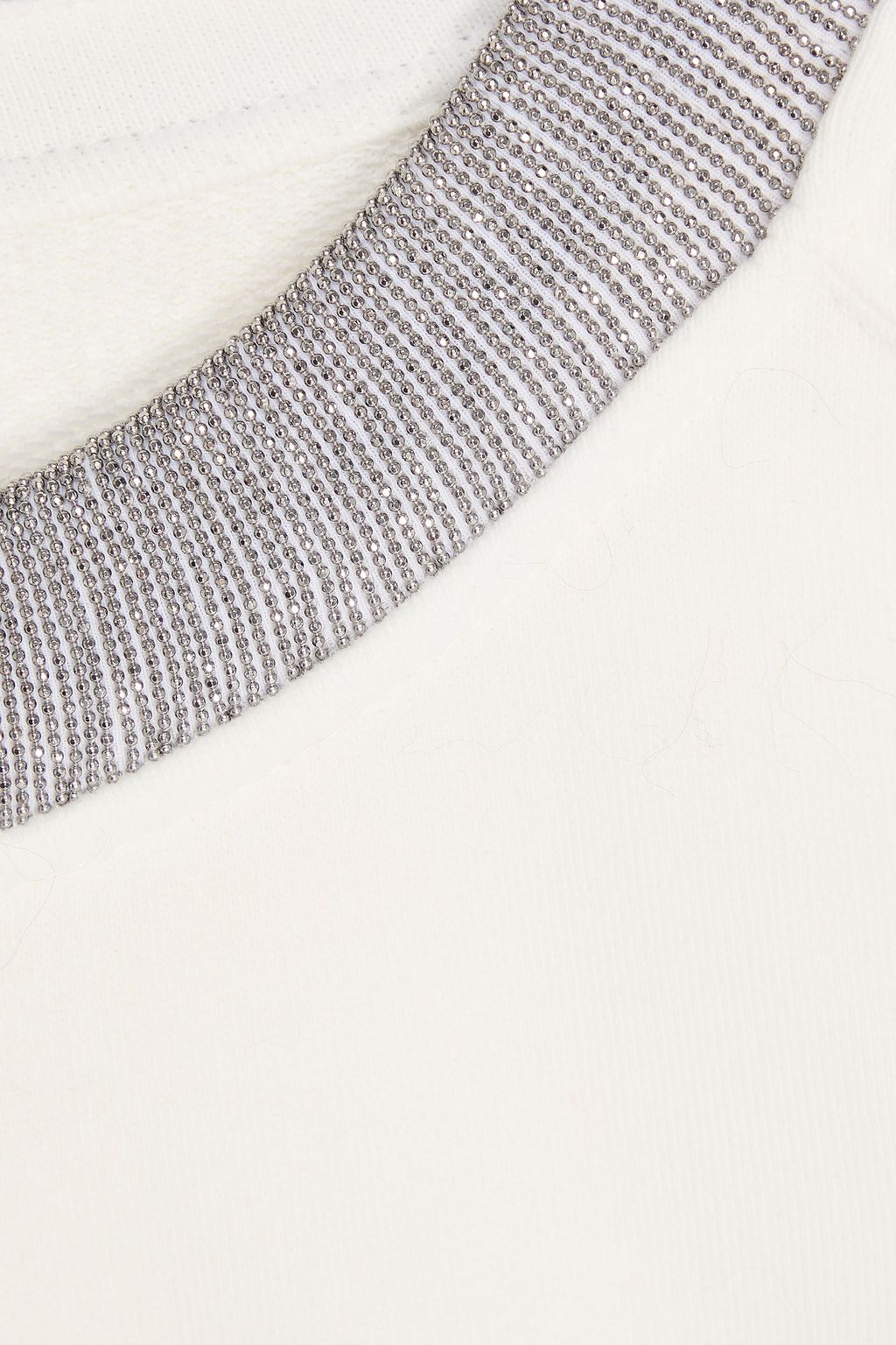 BRUNELLO CUCINELLI Bead-embellished French cotton-terry sweatshirt