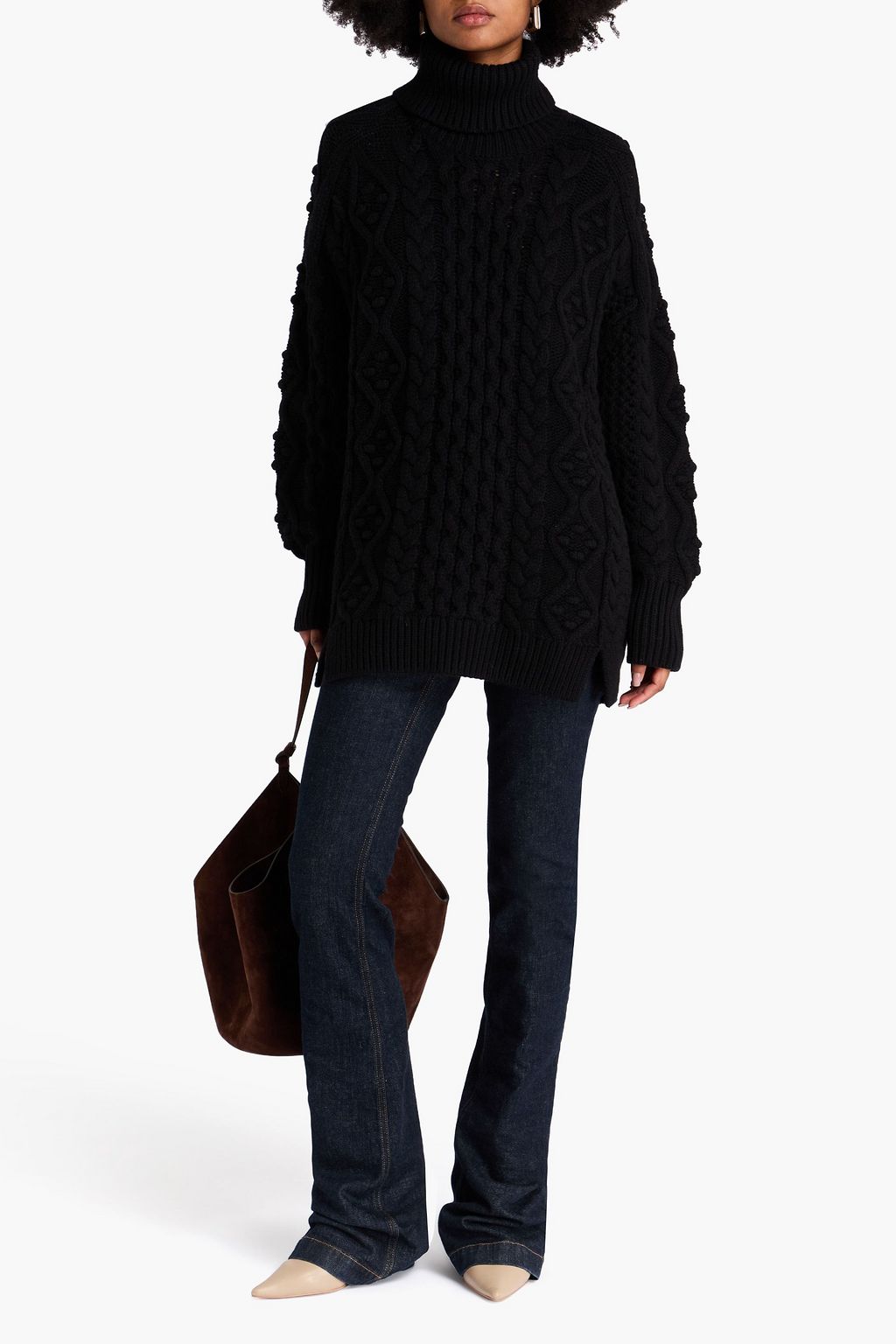 LOULOU STUDIO Anar cable-knit wool and cashmere-blend turtleneck sweater