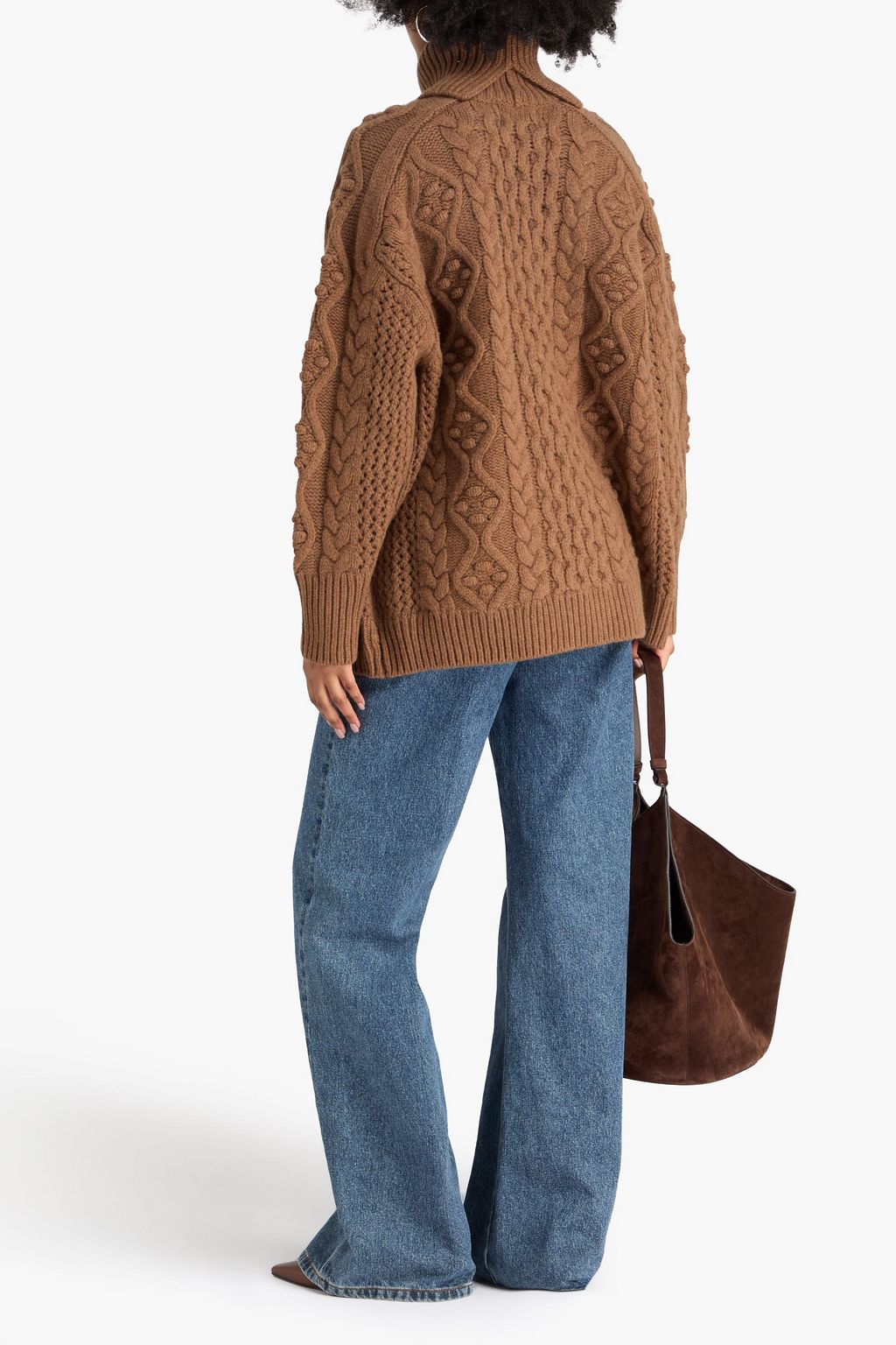 LOULOU STUDIO Anar cable-knit wool and cashmere-blend turtleneck sweater