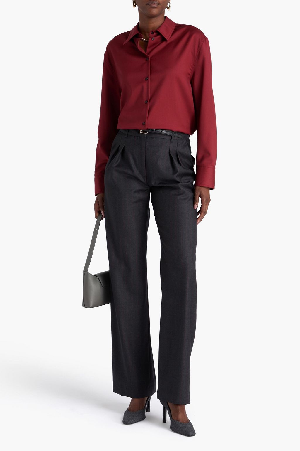LOULOU STUDIO Hemd „Eliana“ aus Woll-Twill