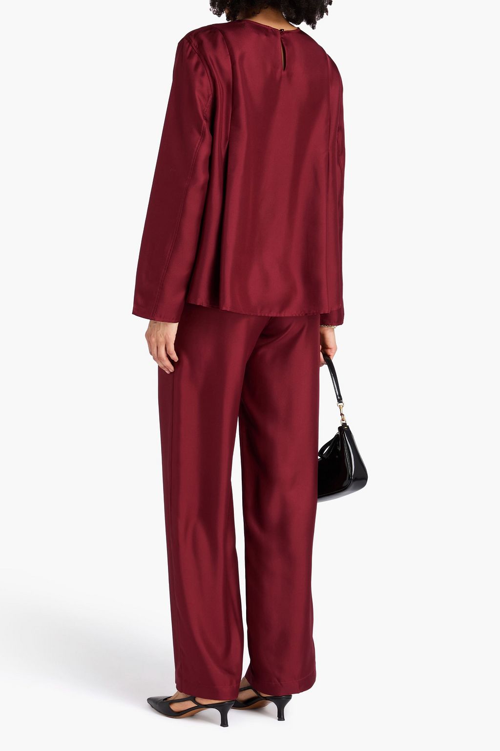 LOULOU STUDIO Adalyn pleated silk-twill top