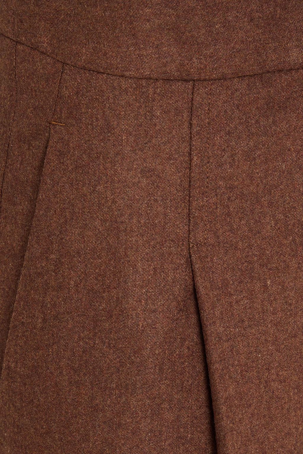 LOULOU STUDIO Juno pleated wool-blend flannel wide-leg pants
