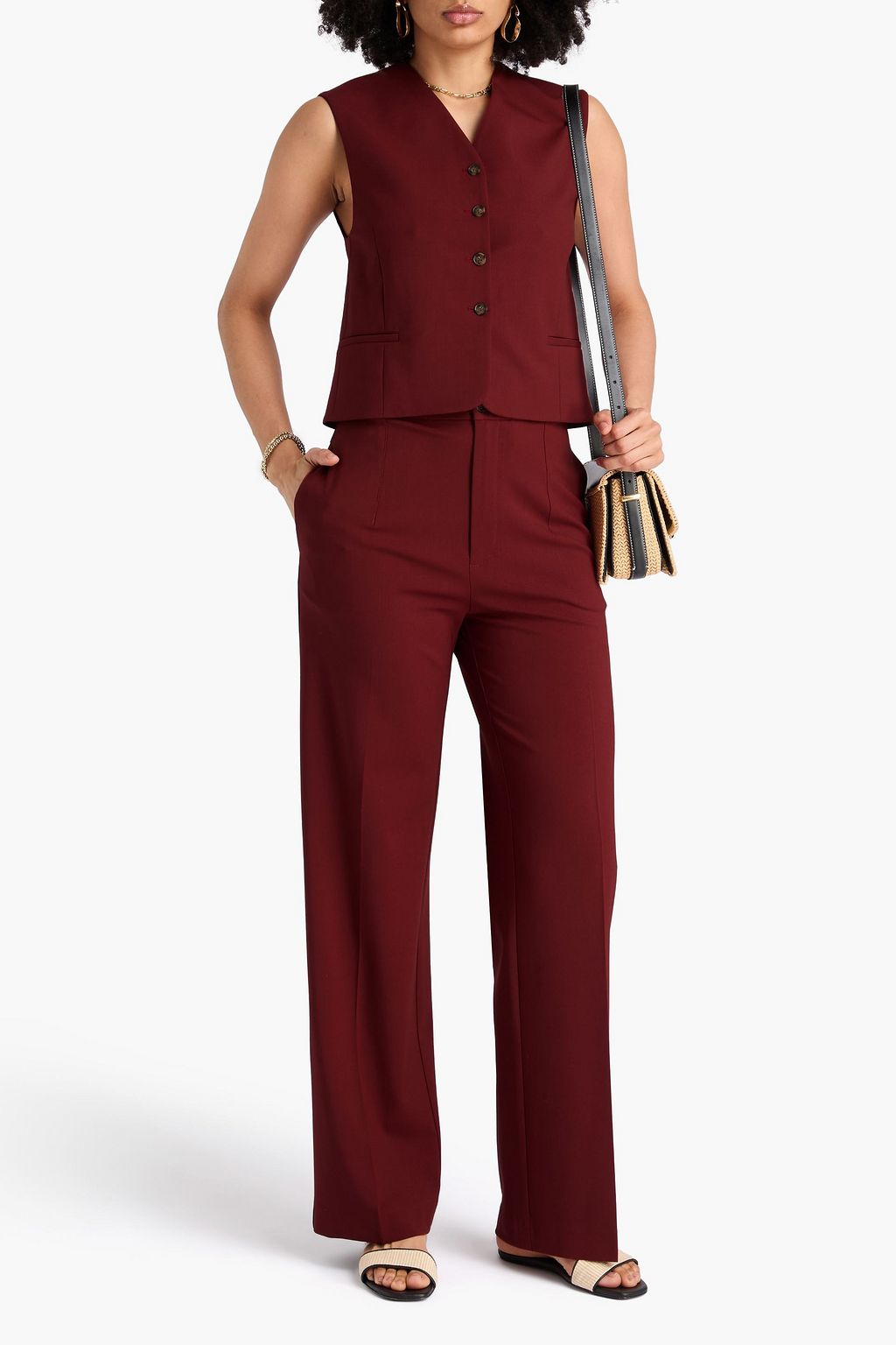 LOULOU STUDIO Teora wool-blend twill vest