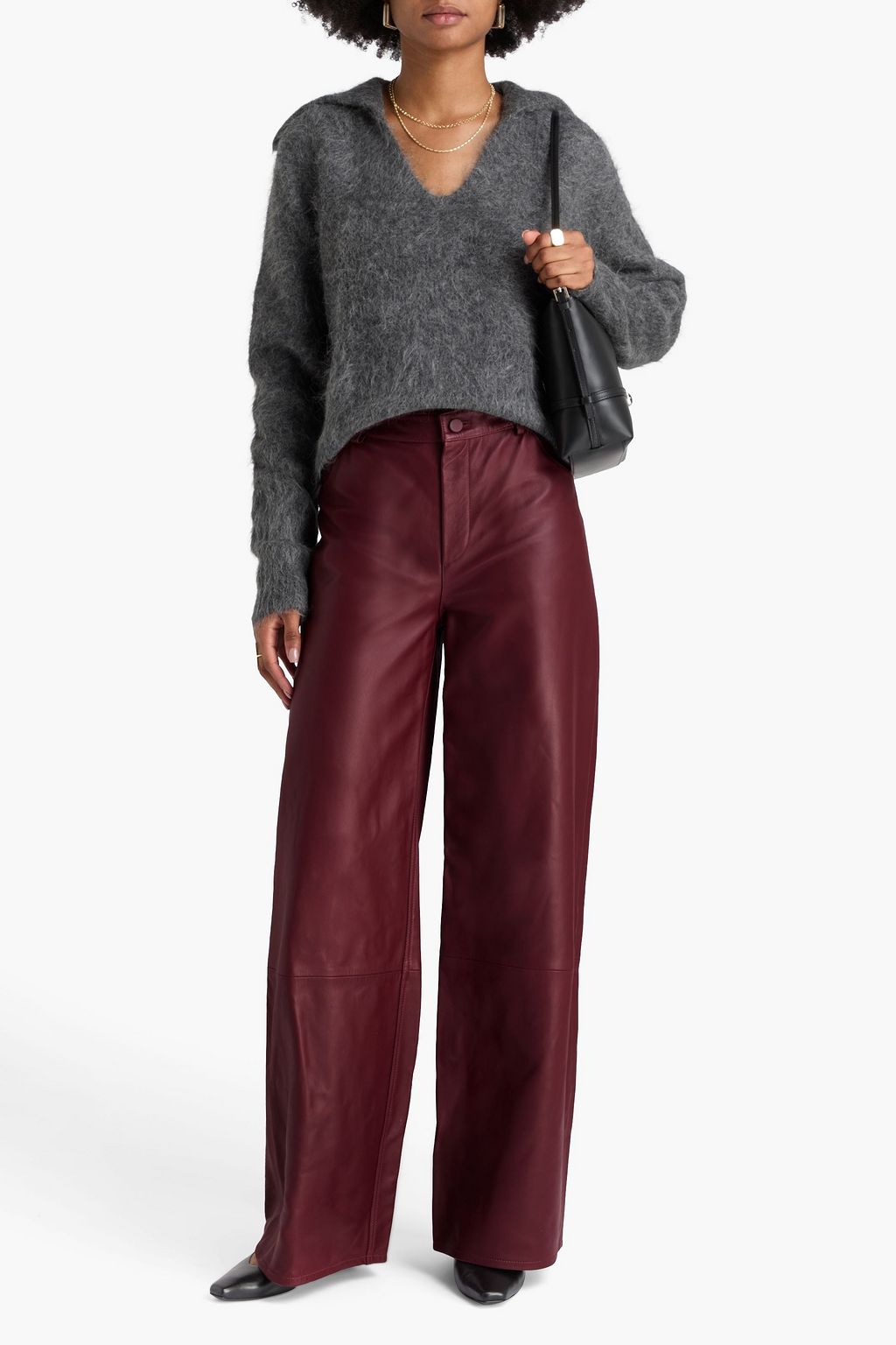 LOULOU STUDIO Figari leather wide-leg pants