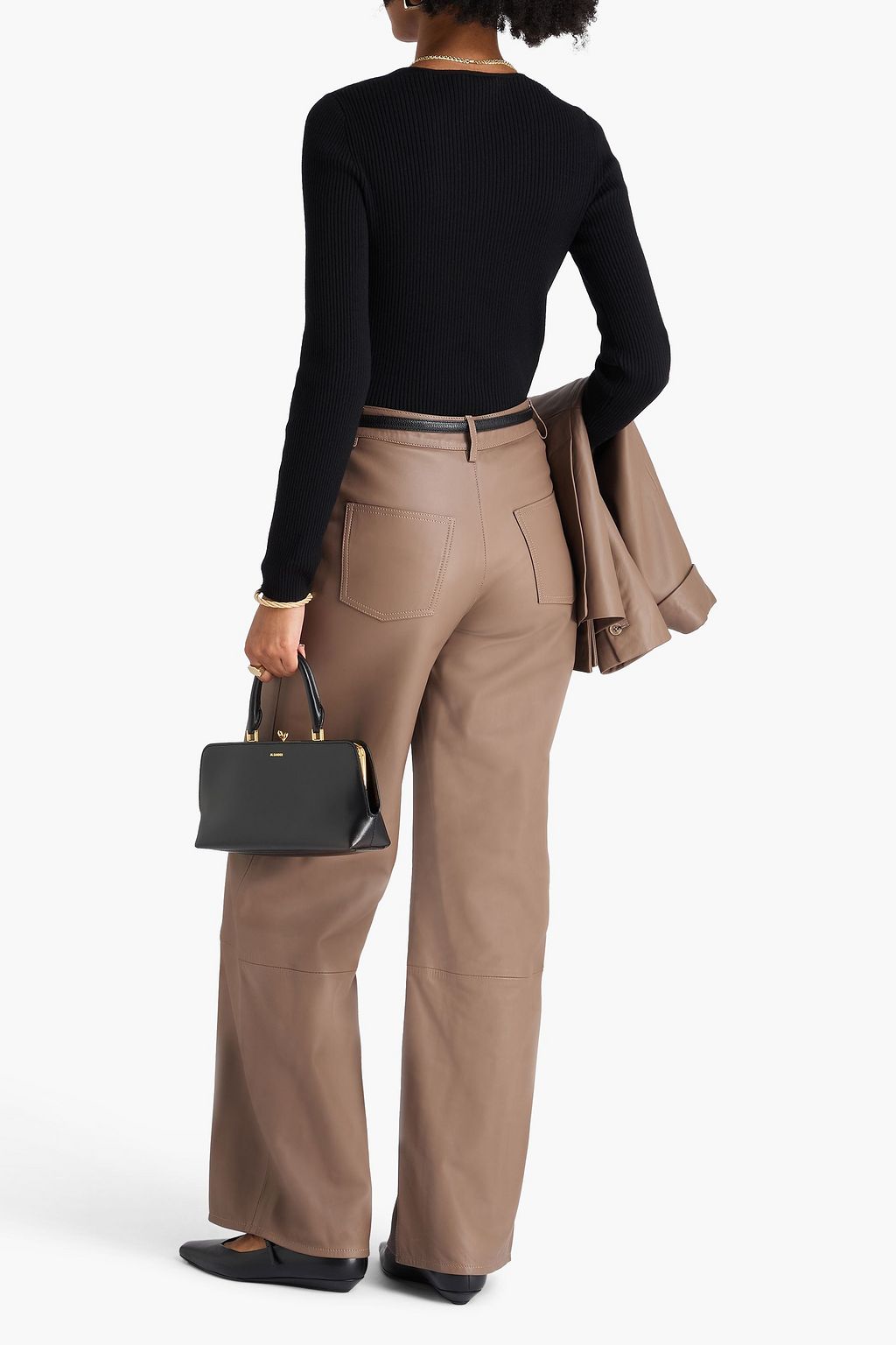 LOULOU STUDIO Figari leather wide-leg pants