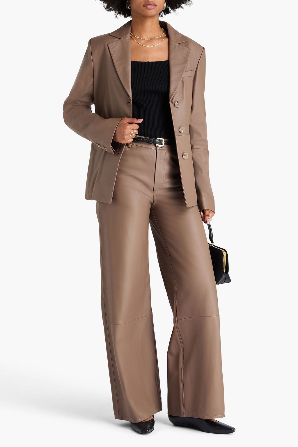 LOULOU STUDIO Figari leather wide-leg pants