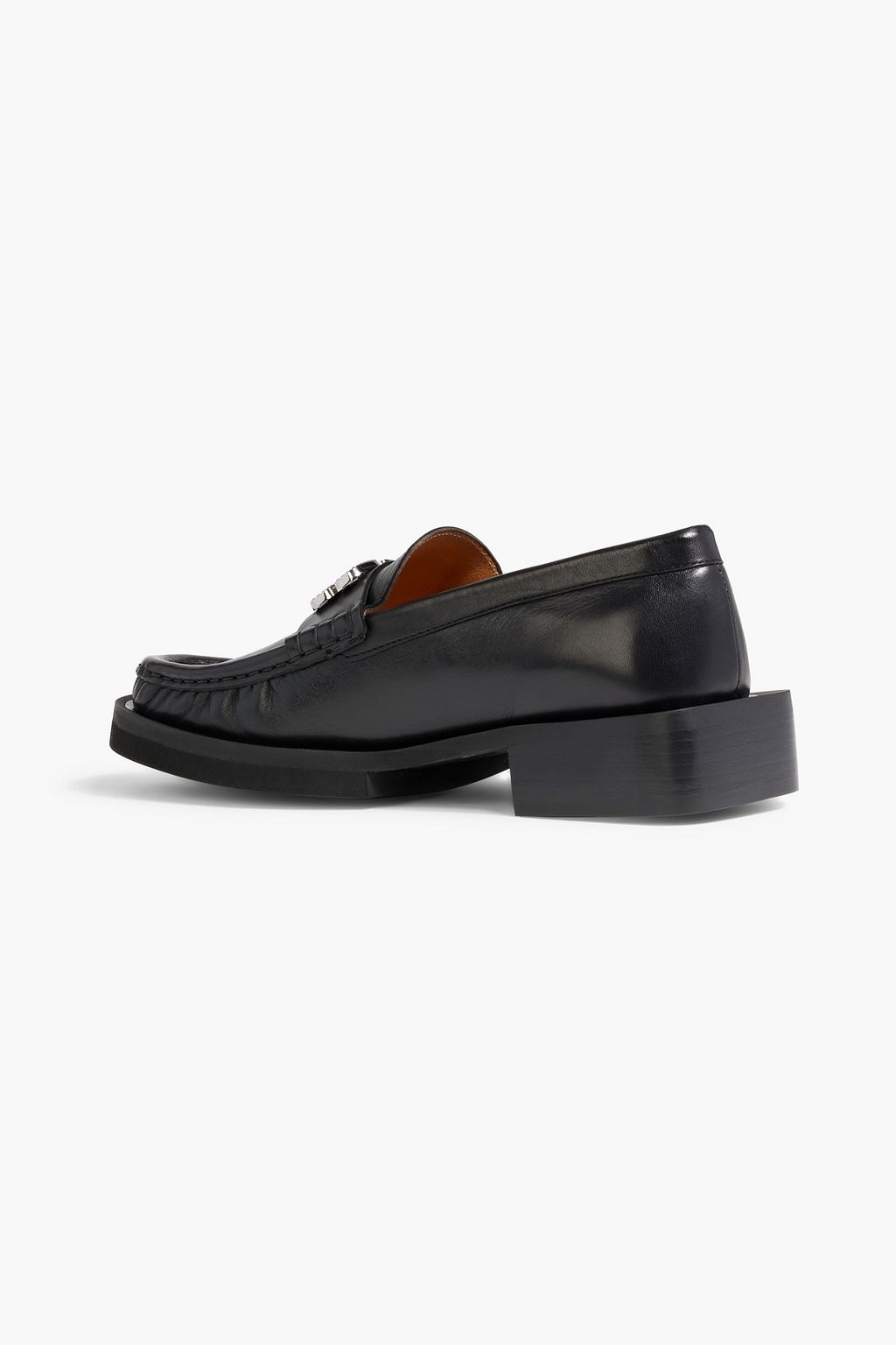 GANNI Embellished leather loafers
