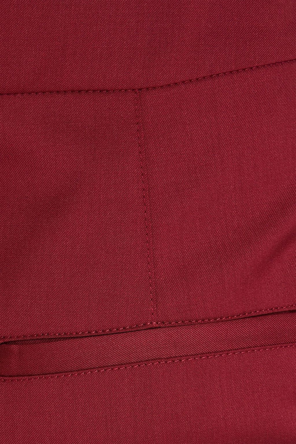 LOULOU STUDIO ウールツイル クロップド ストレートレッグパンツ