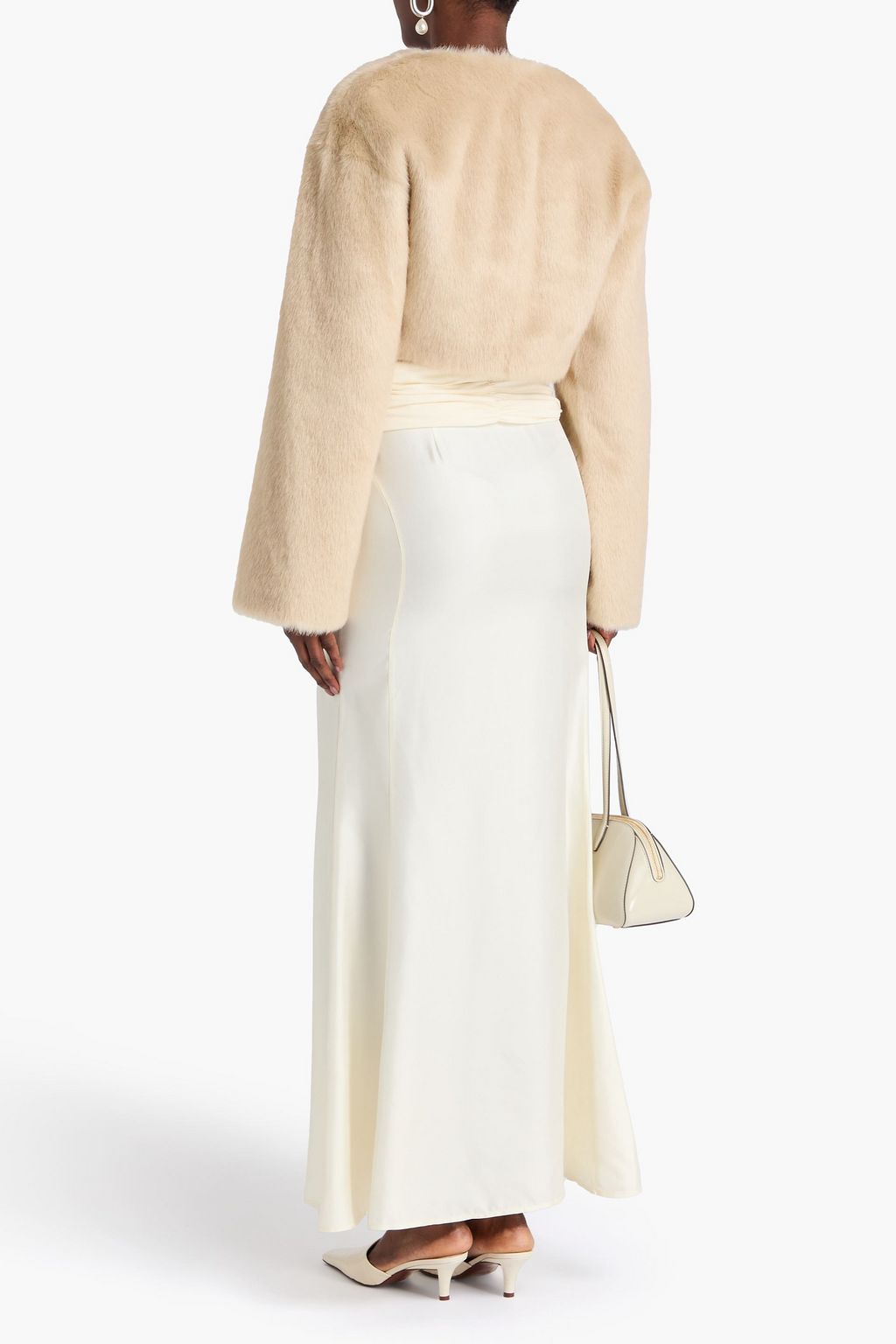 LOULOU STUDIO Badri cropped plush jacket