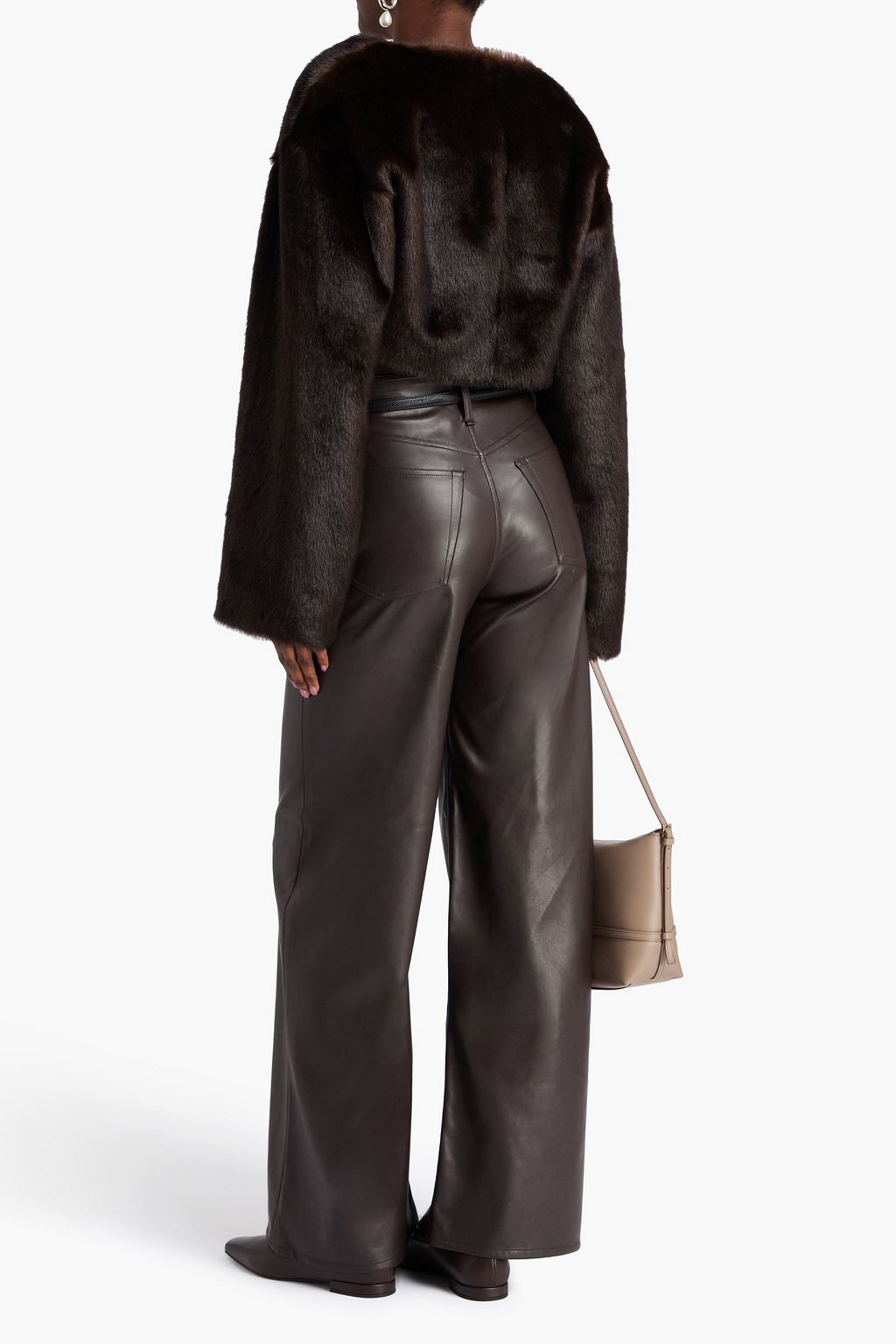 LOULOU STUDIO Badri cropped plush jacket