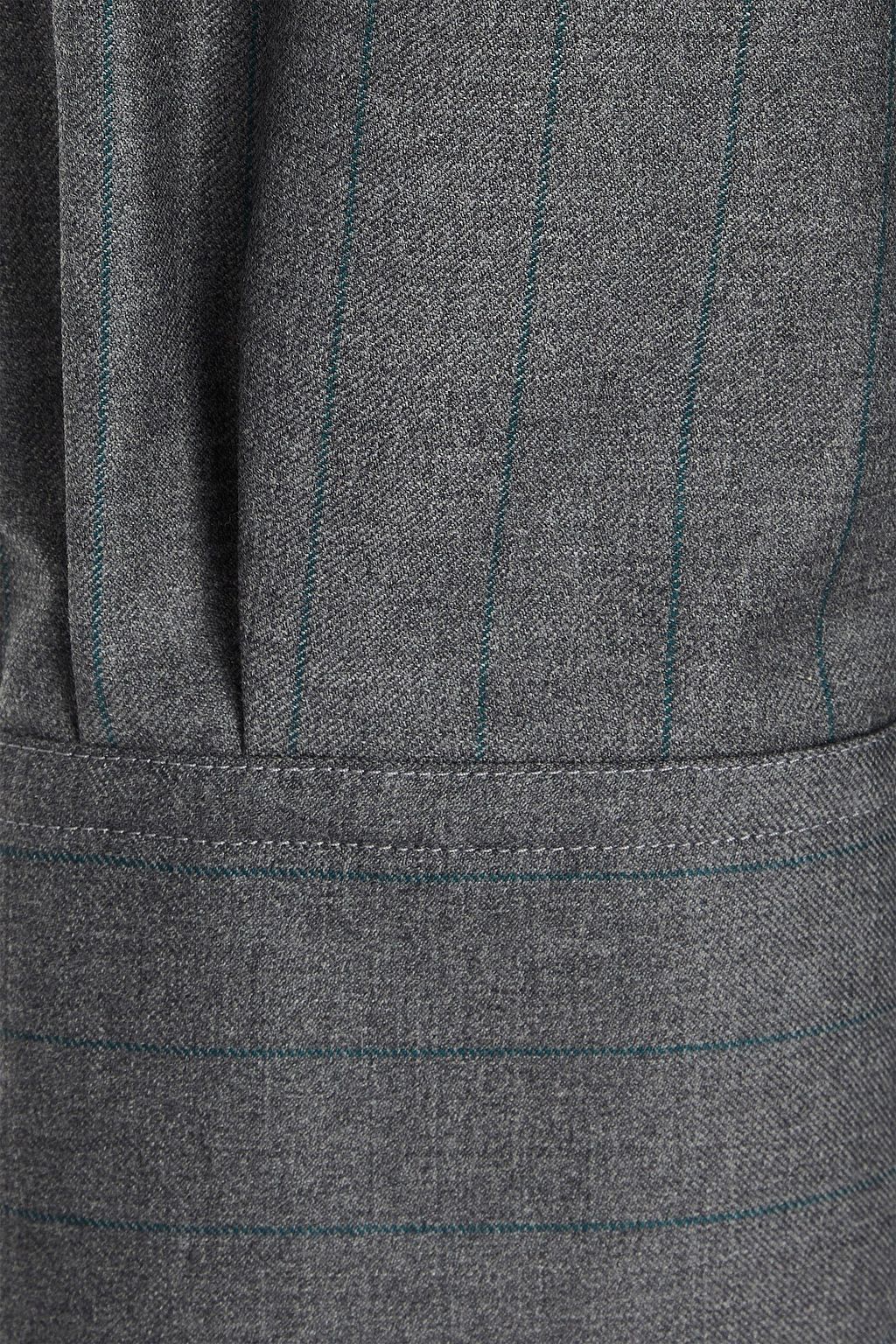 LOULOU STUDIO Gisele Hemd aus Woll-Twill mit Nadelstreifen