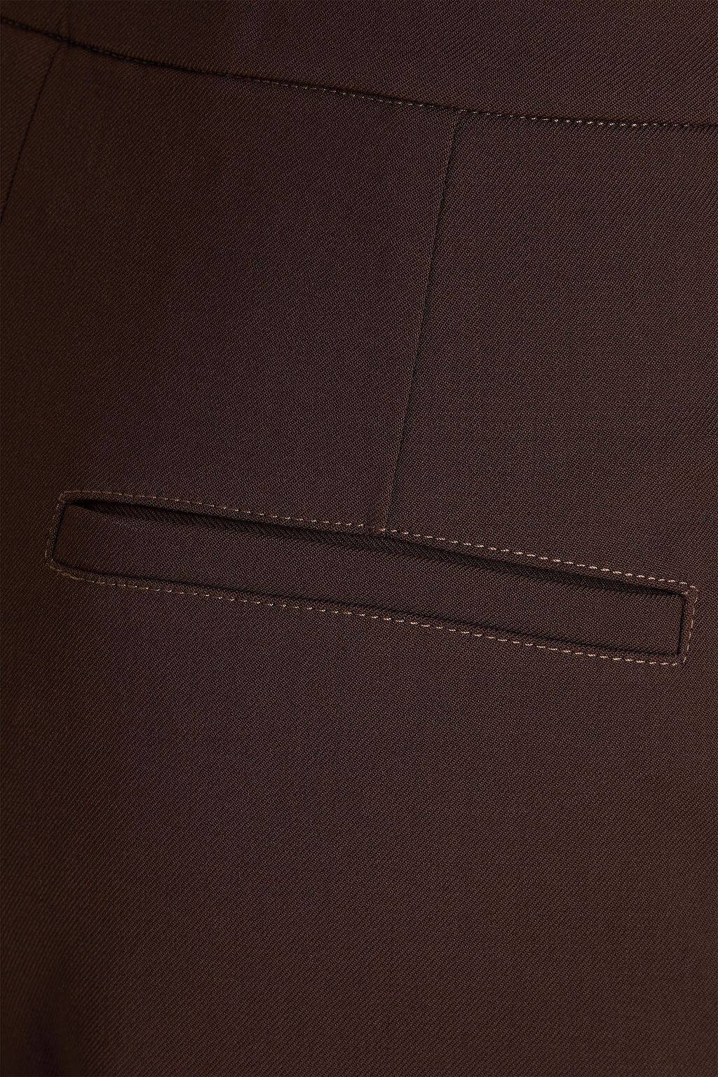 LOULOU STUDIO Vys Hose mit weitem Bein aus Twill aus einer Wollmischung
